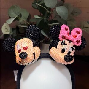 Mickey and Minnie Mouse Custom Rhinestone Headband